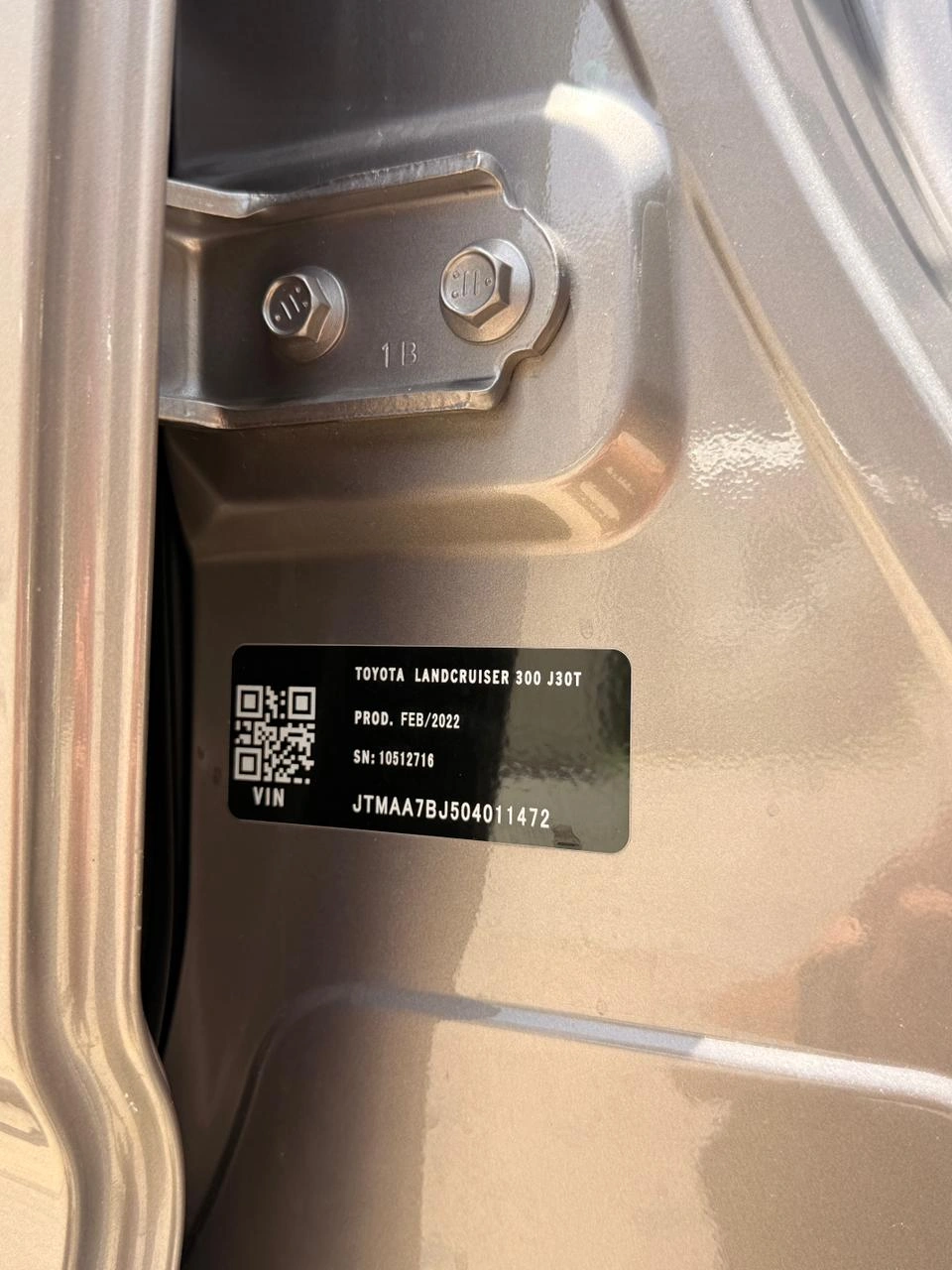 Toyota LandCruiser LC300 VXR 2022 brown right hand drive